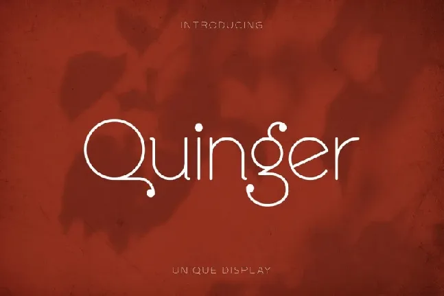 Quinger font