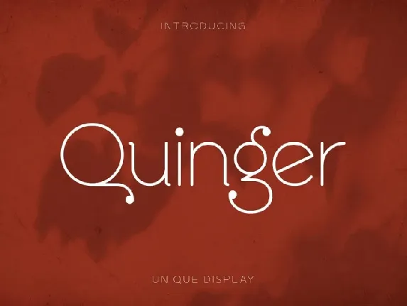 Quinger font