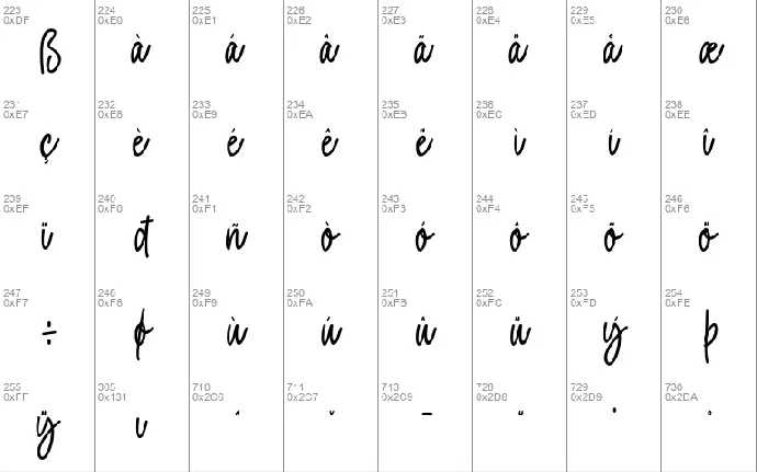 Harlysta font