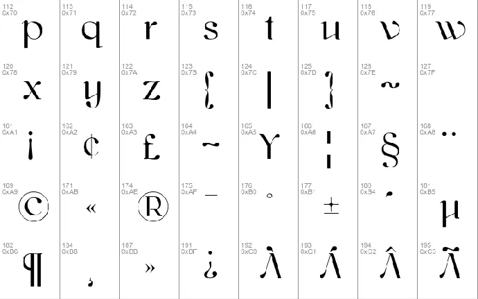 kawoszeh font