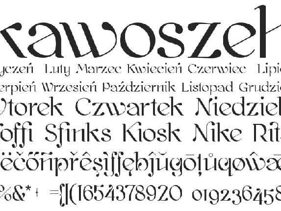 kawoszeh font