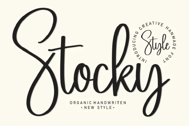 Stocky Script font