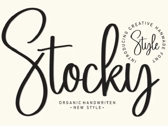 Stocky Script font