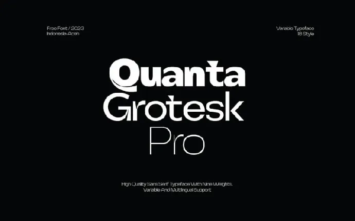 Quanta Grotesk Pro font