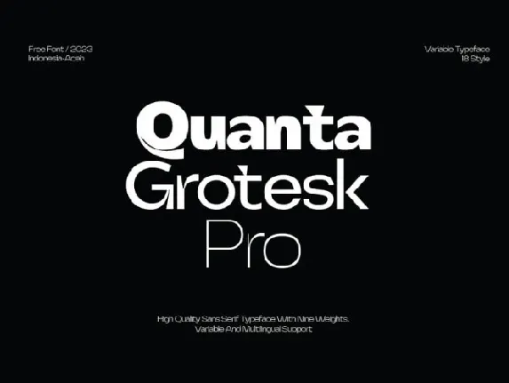 Quanta Grotesk Pro font