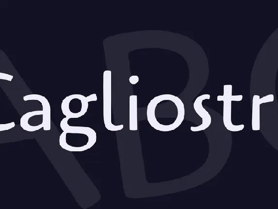 Cagliostro font