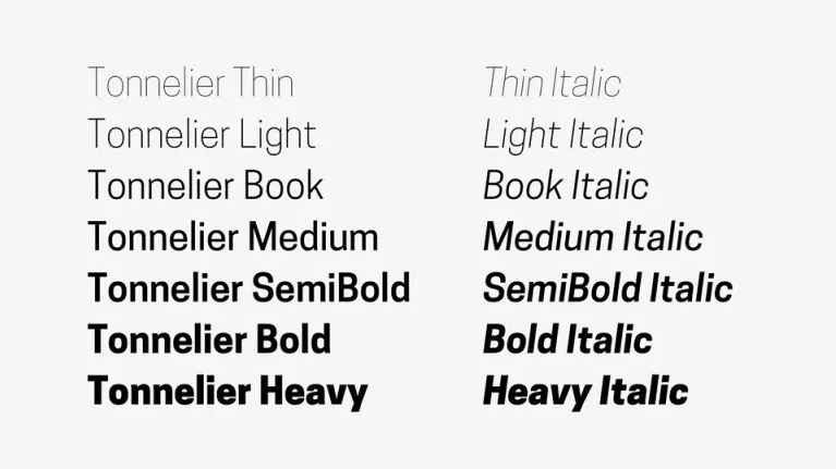 Tonnelier Family font