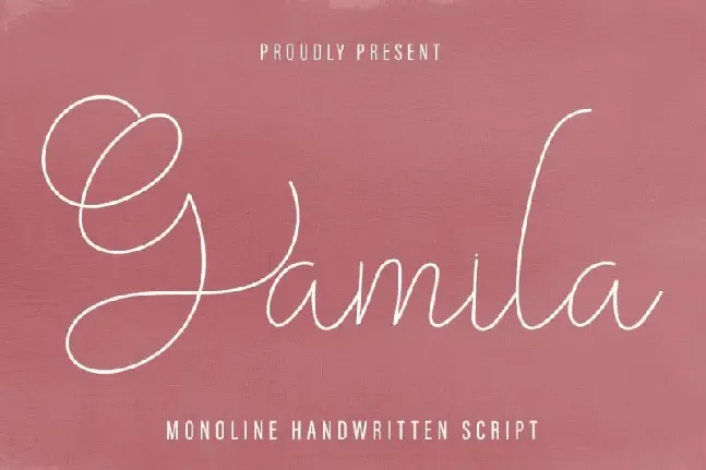 Gamila Thin Handwritten font