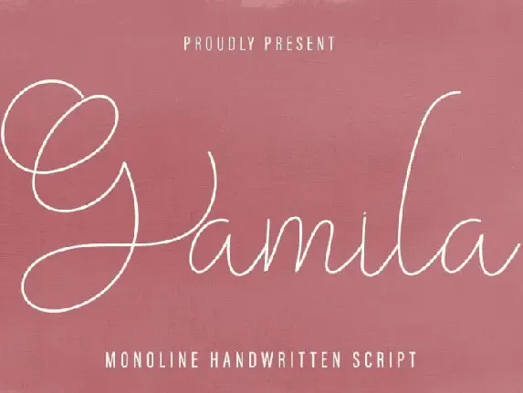 Gamila Thin Handwritten font