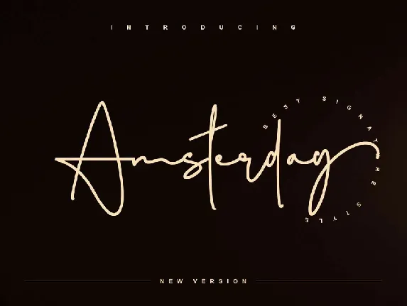 Amsterday Script font