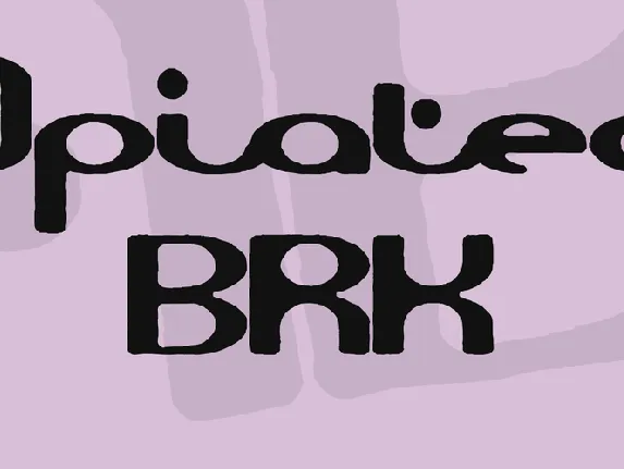 Opiated BRK font