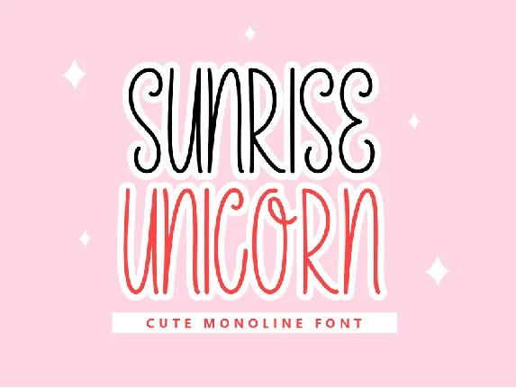 Sunrise Unicorn font