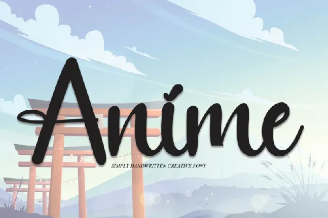 Anime Script font