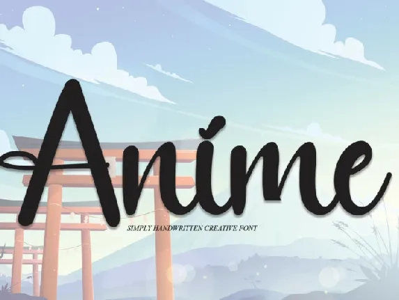 Anime Script font