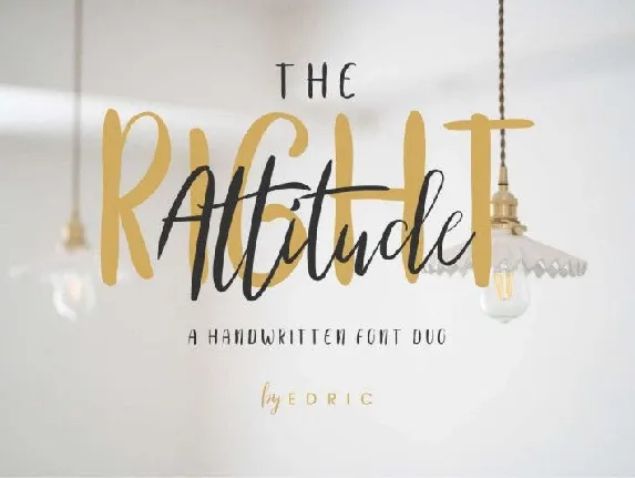 The Right Attitude Script Duo font