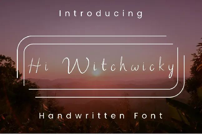 Hi Witchwicky font