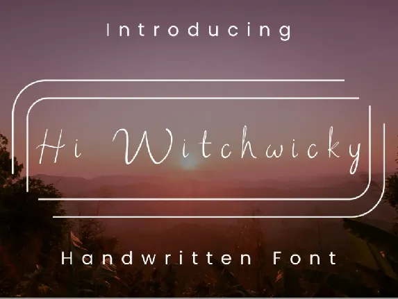 Hi Witchwicky font