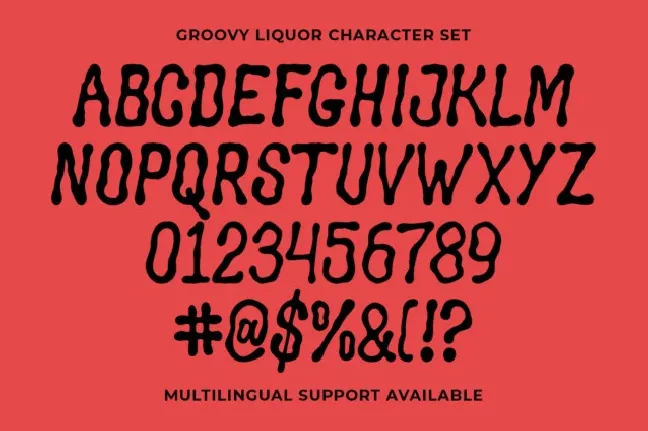 Groovy Liquor Display font