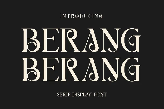 BERANG BERANG font