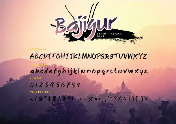 Bajigur Brush font