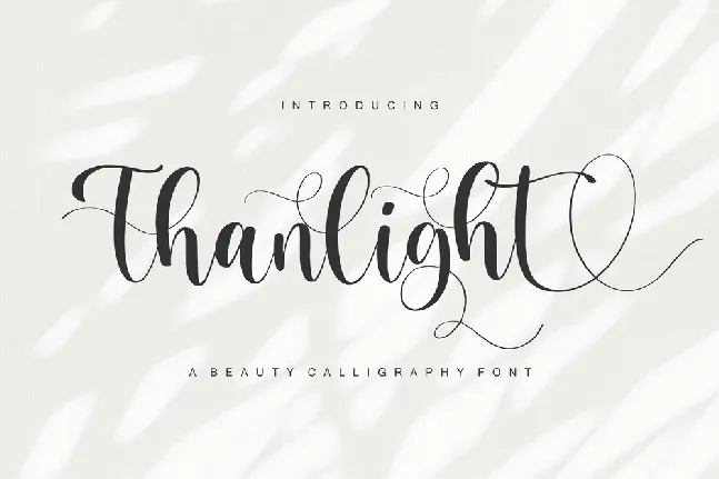 Thanlight font