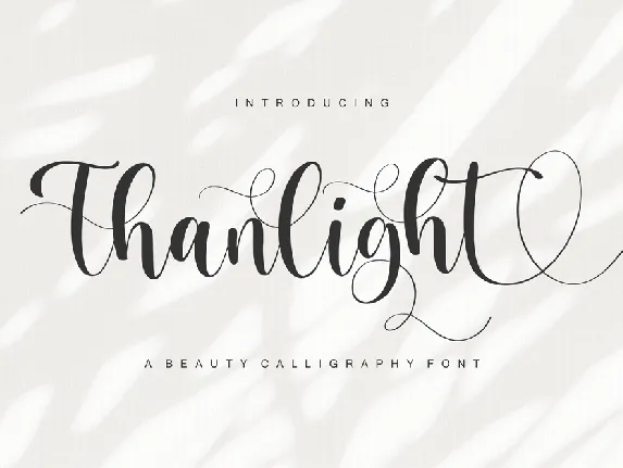 Thanlight font