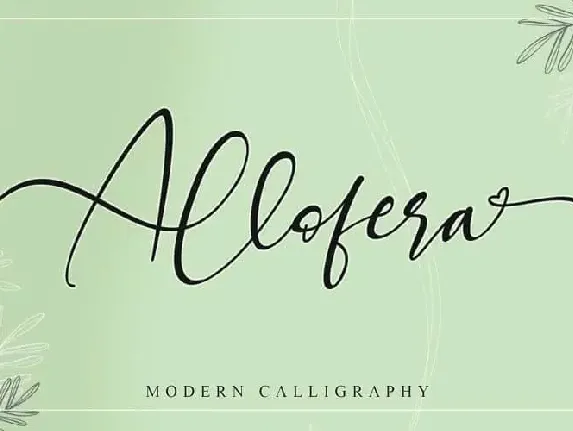 Allofera Calligraphy font