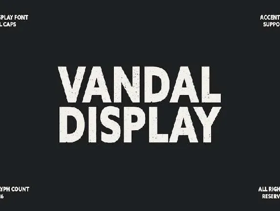 Vandal Display font