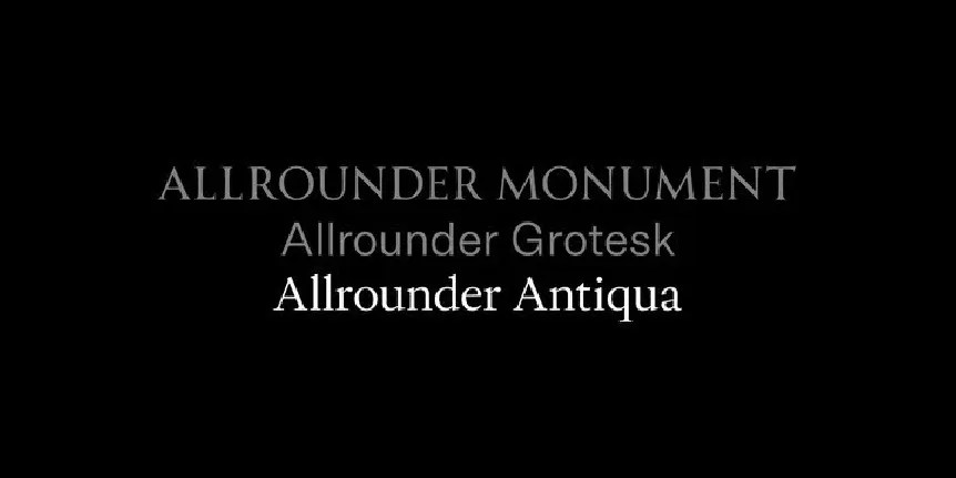 Allrounder Antiqua Family font