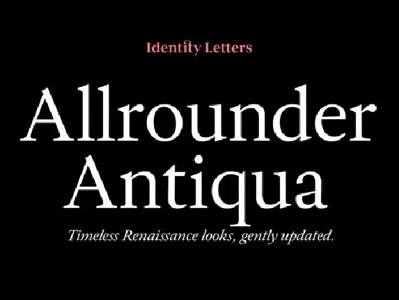 Allrounder Antiqua Family font