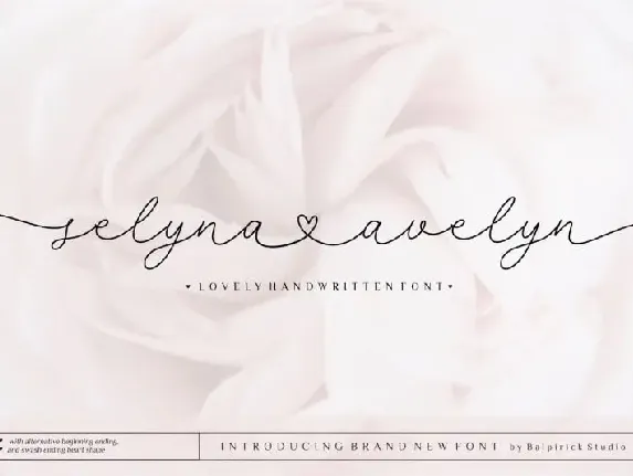 Selyna Avelyn Script font