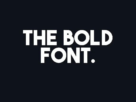 The Bold font