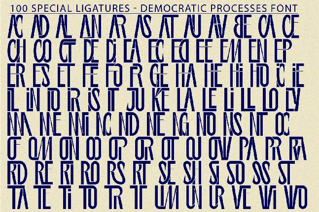 DEMOCRATIC PROCESSES DEMO font