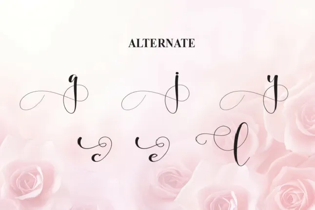 Rosalyne Calligraphy font