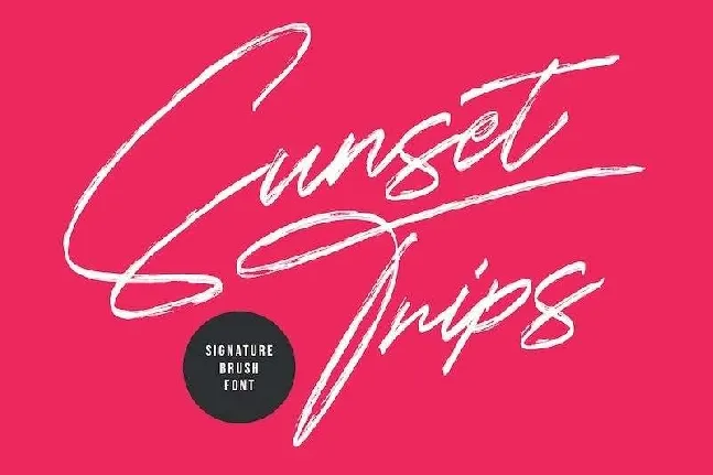 Sunset Trips Brush Script font