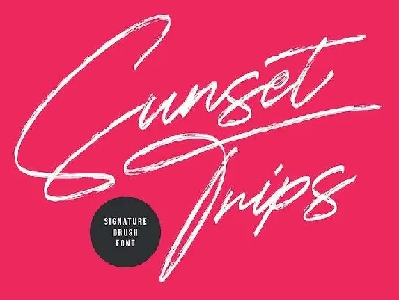 Sunset Trips Brush Script font