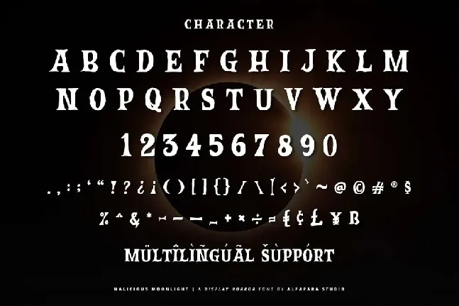 Malicious Moonlight font