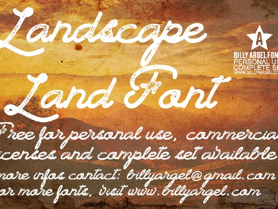 Landscape Land PERSONAL USE font