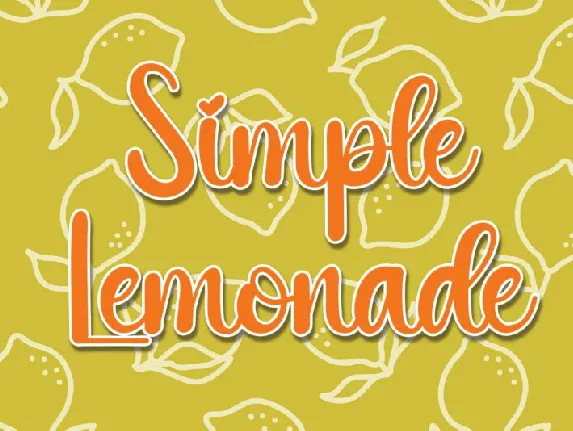 Simple Lemonade Script font