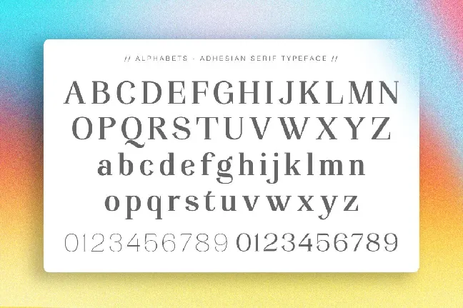 Adhesian font