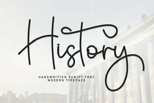 History Script font