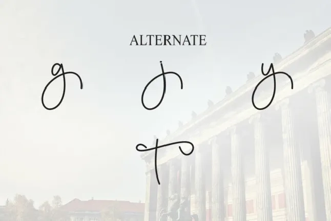 History Script font