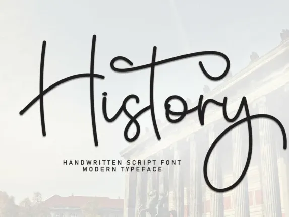 History Script font