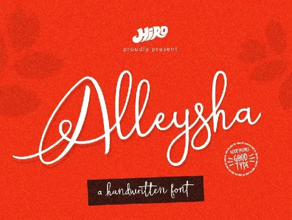 Alleysha Handwritten Script font