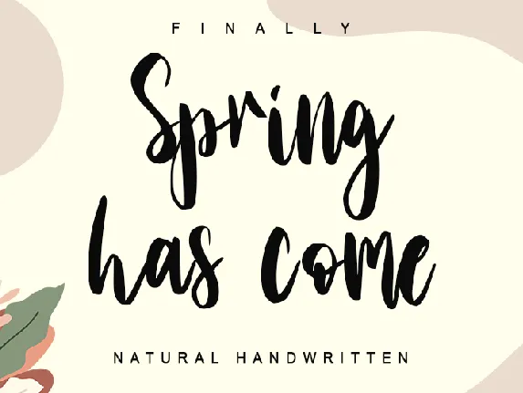 Spring has come - personal use font