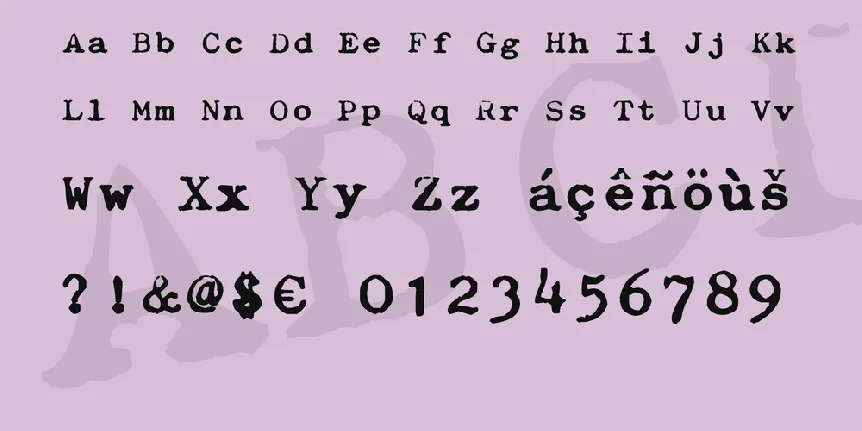 zai Adler 7 Typewriter 1925 font