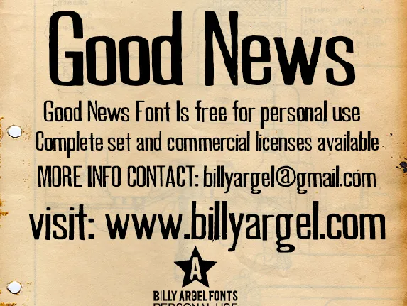 GOOD NEWS PERSONAL USE font