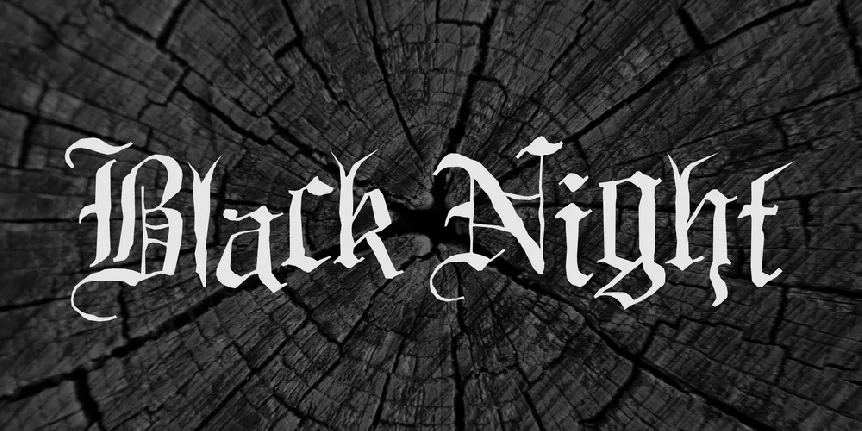 Black Night font