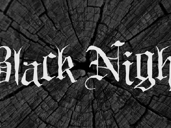 Black Night font