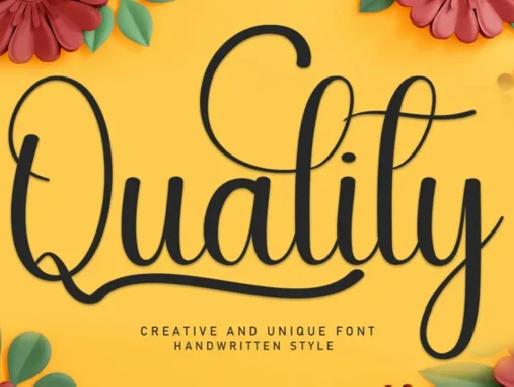 Quality Script Typeface font